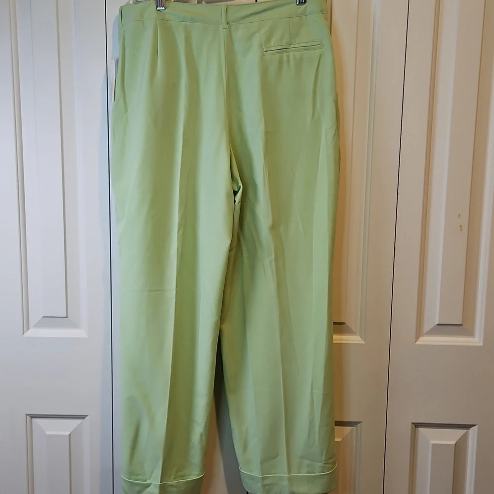 Vintage Studio Works Mint Green Dress Pants 14 Petite New - Picture 10 of 10